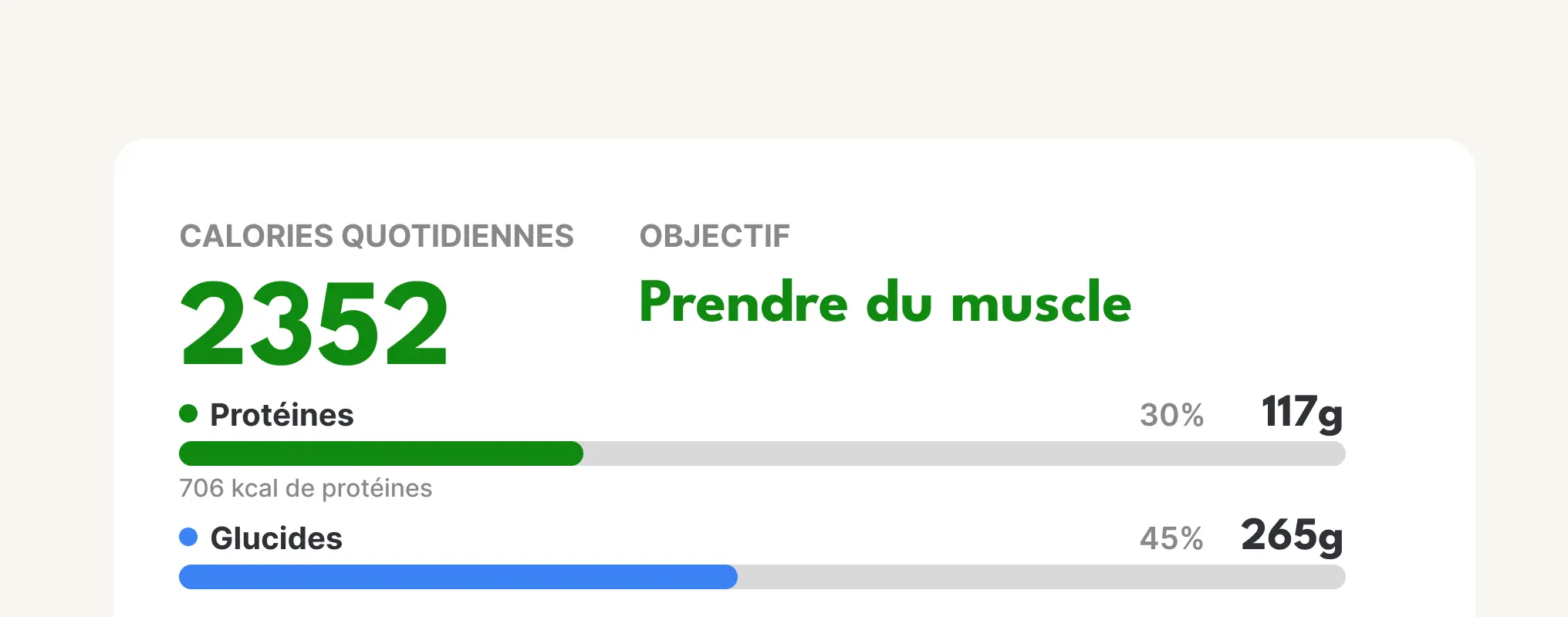 Calculateur de Macronutriments